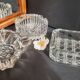 Lot 3 vide-poches verre ciselé
