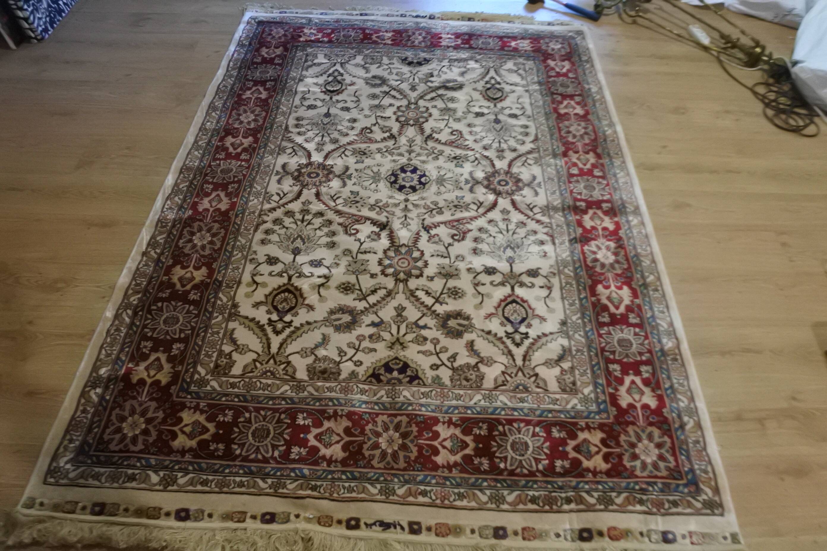 Large Turkish Art Silk Rug 230x160cm Sign