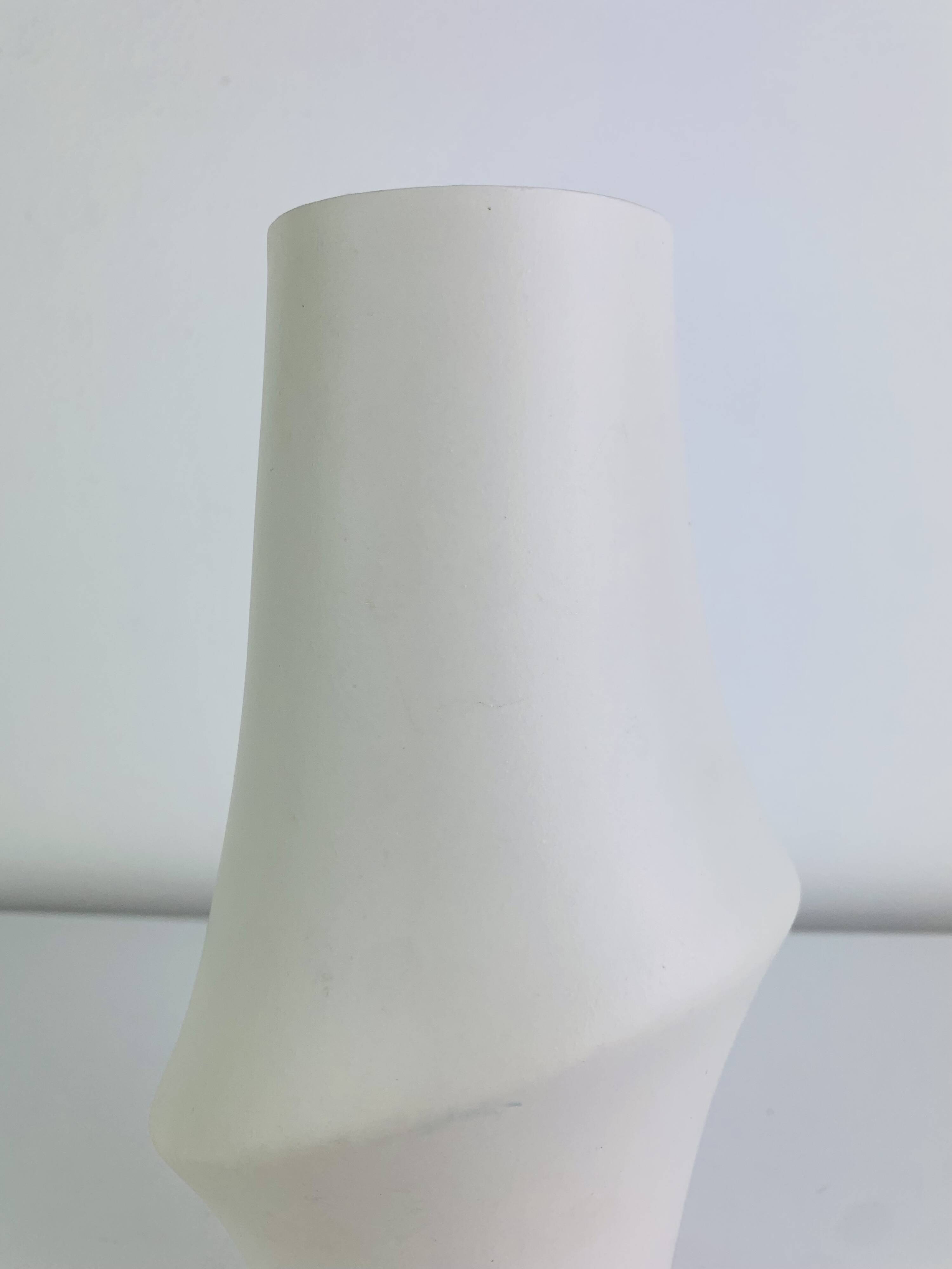 White ceramic vase, organic shape