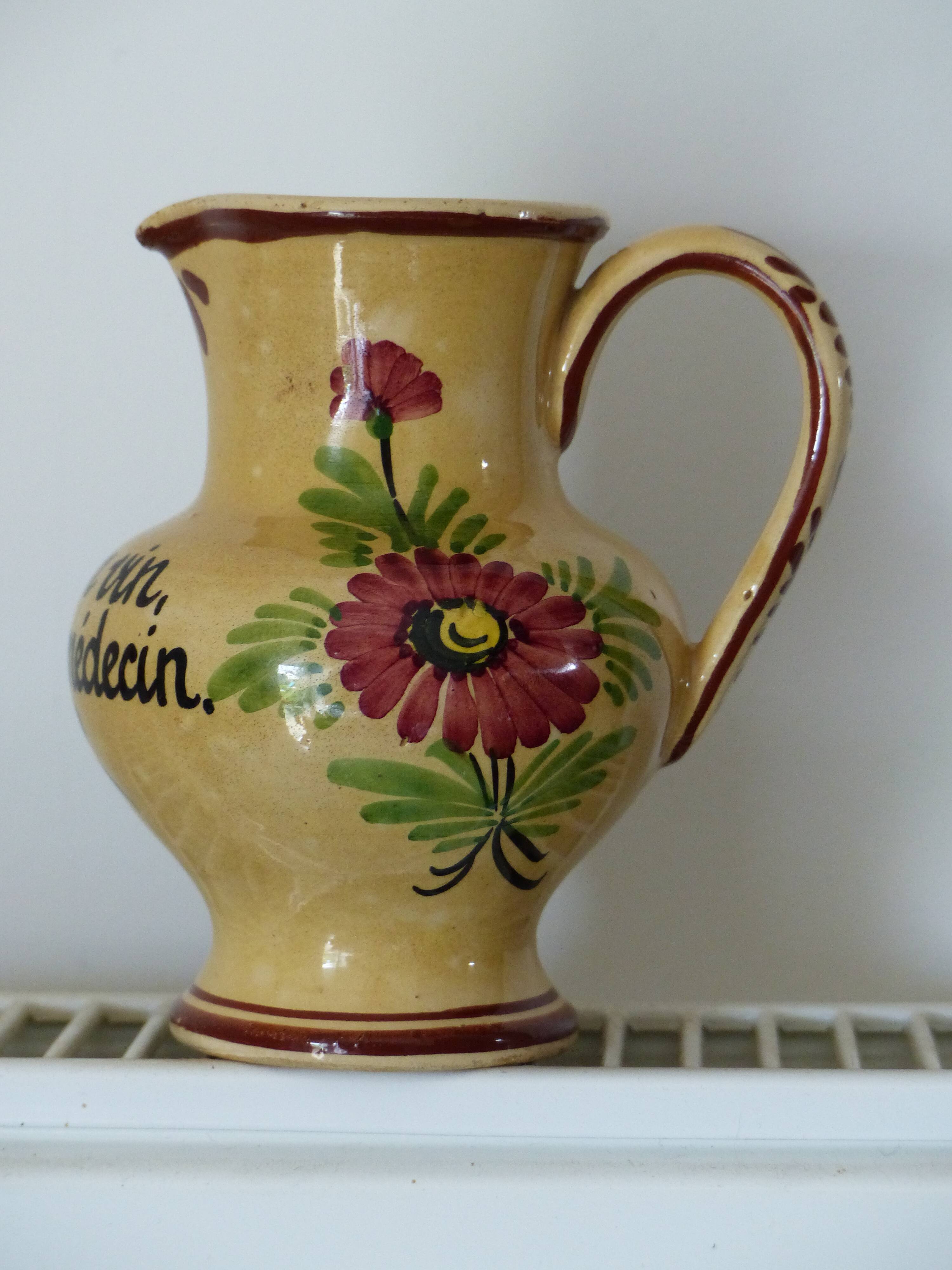 Milk pot faience, Malicorne, Emille Tessier