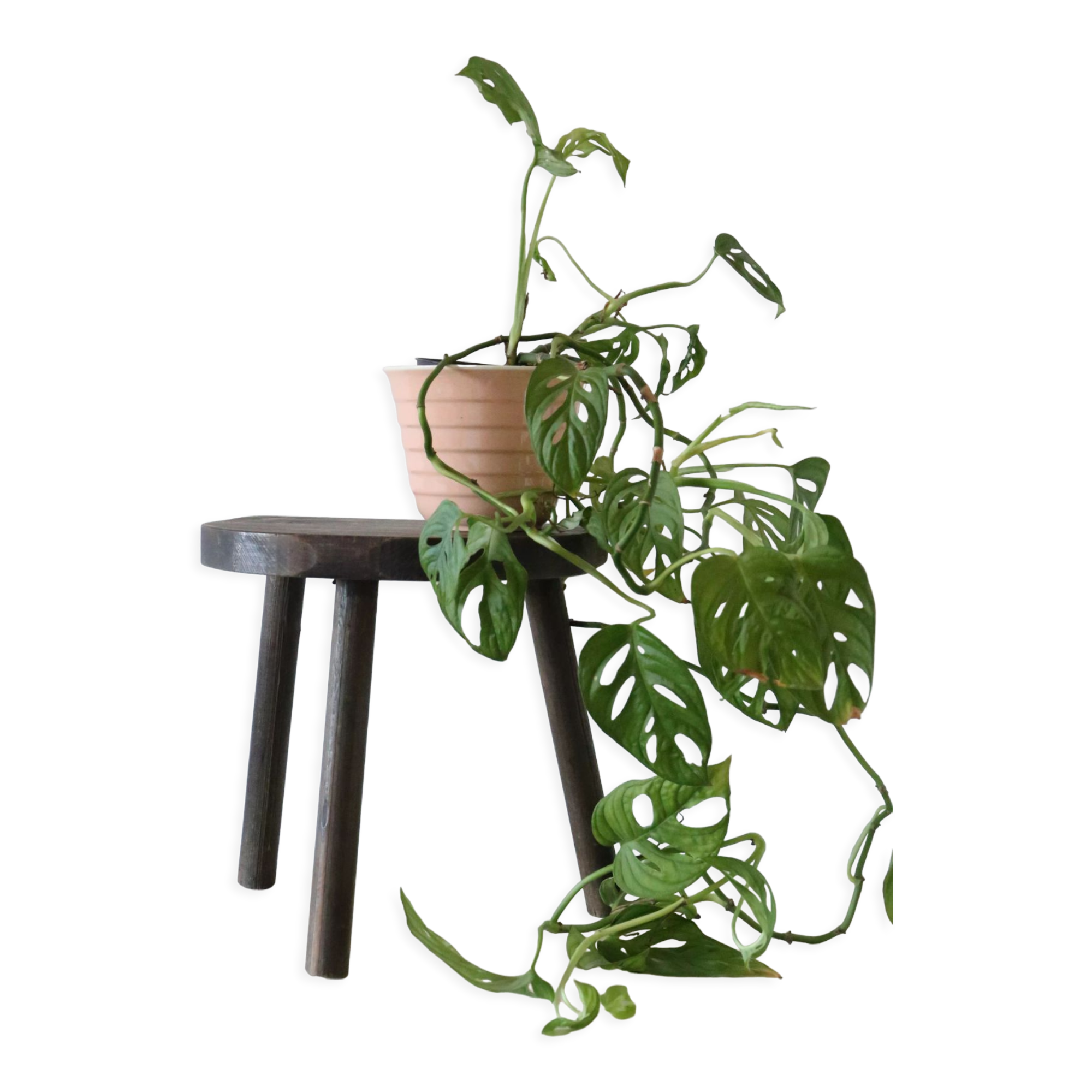 Farm tripod stool, rustic, vintage