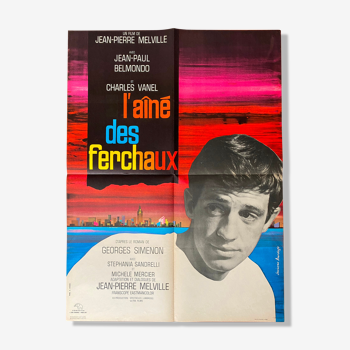 Affiche cinéma originale "l'ainé des ferchaux" jean-paul belmondo 60x80cm