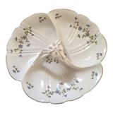 Dish with porcelain compartments.