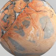 Stunning red Maligano jasper spheres on bases — Decorative mineral duo