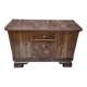 Restored Art Deco Walnut & Oak Commode TV Console 1940s