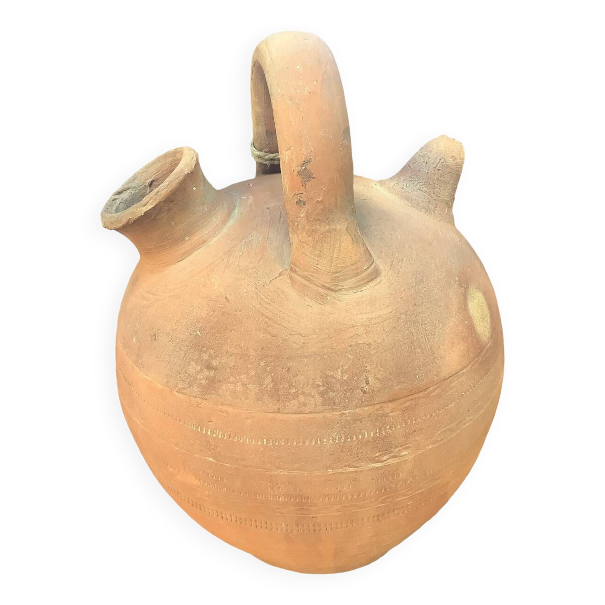Old terracotta jug called "Gargoulette"