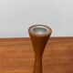 Vintage Danish teak candle holders, set of 2.