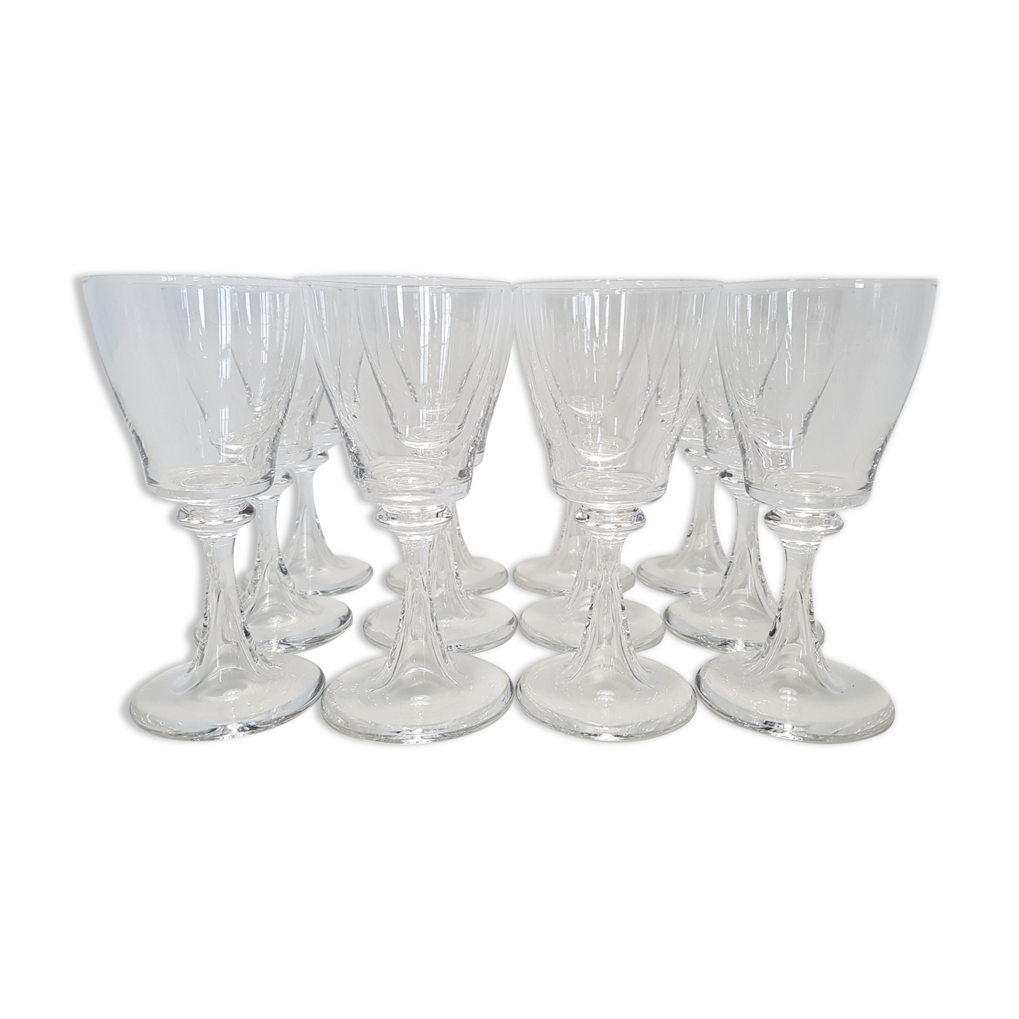 Lot De 12 Verres à Vin Blanc Waterford Powerscourt – Cristal Taillé Irlandais