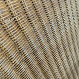 Wicker and rattan armchair