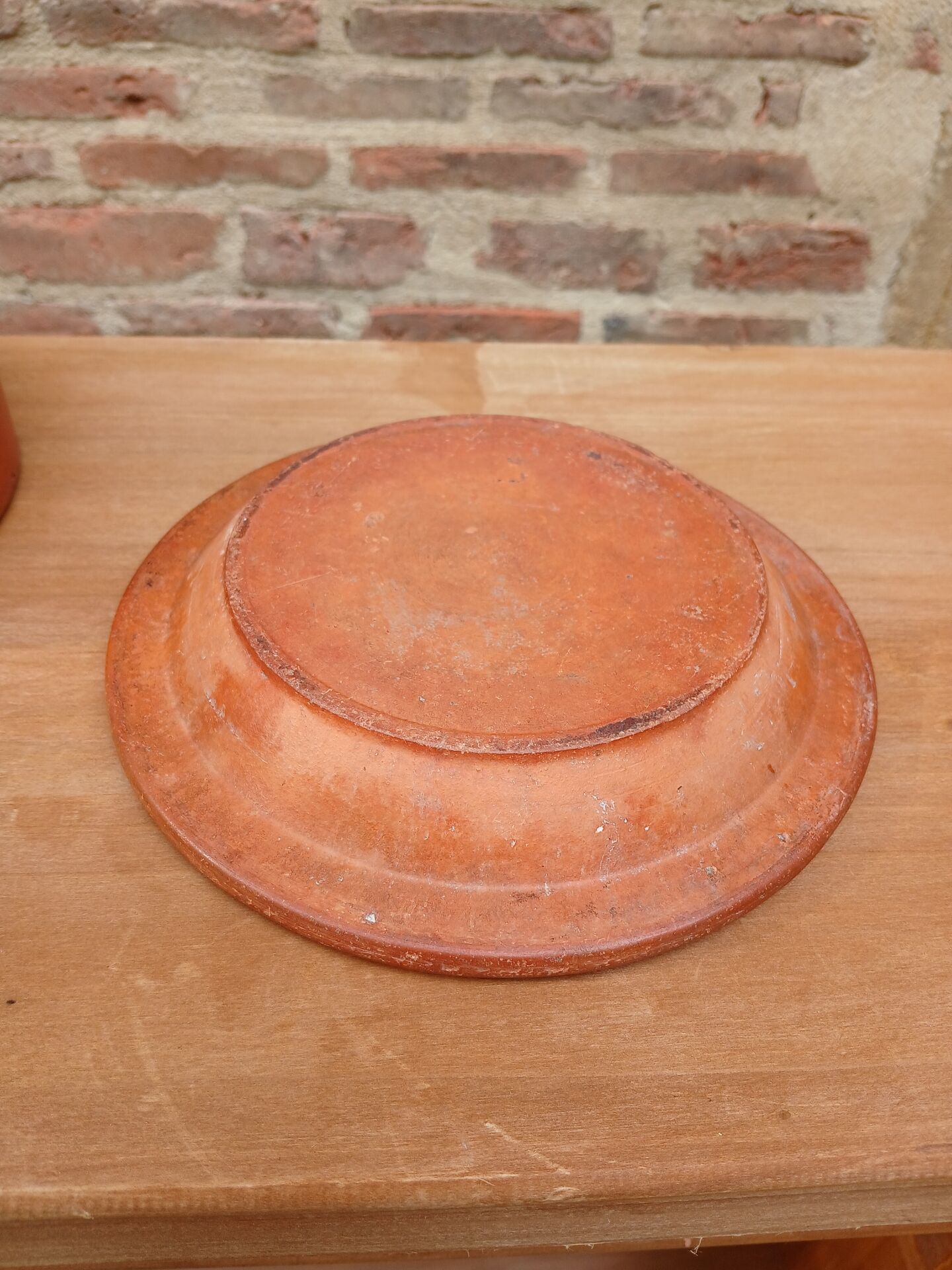 Antique earthenware butter dish