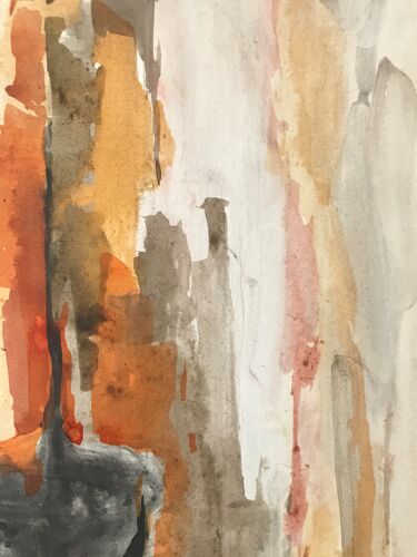 Aquarelle sur papier de michel bérard (1933-2020) abstraction, c 1965
