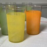 Coloured granite glass orangeade glasses