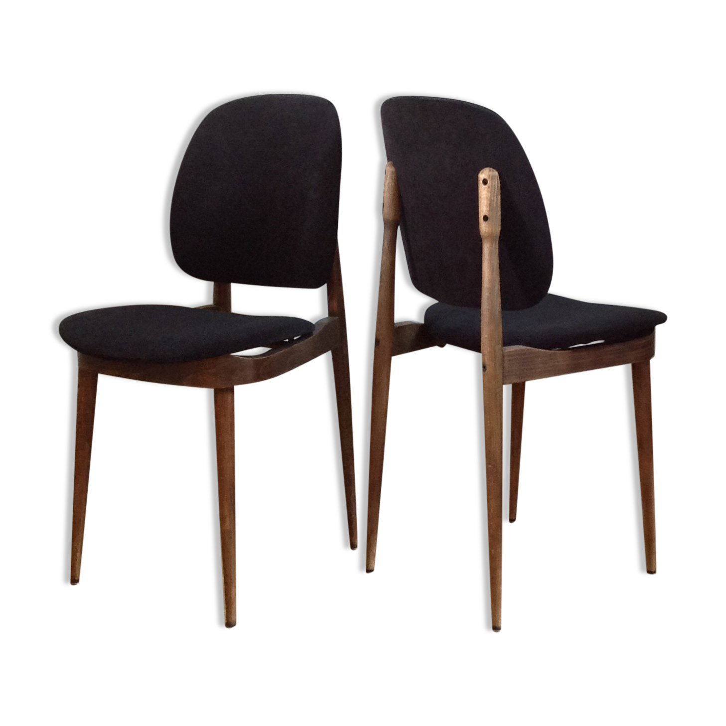 Baumann Pegases chairs retaped black velvet fabric