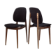 Chaises Pegases de Baumann retapissées tissu velours noir ras