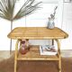 Rattan and bamboo coffee table 60s