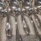 12 silver plated dessert spoons, Argental art deco goldsmith