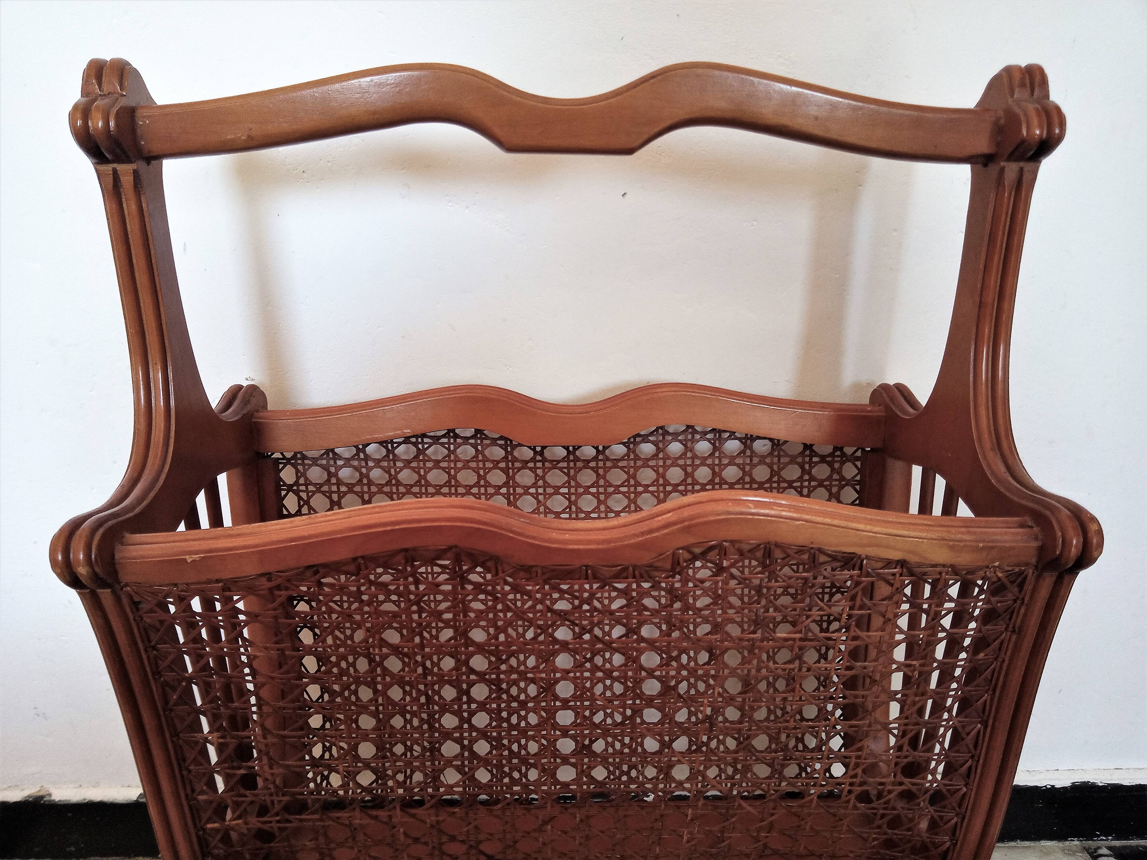 Wooden Art Nouveau magazine holders