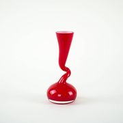 Red vase, Swing Vase, Danish design, manufactured by Normann Copenhagen