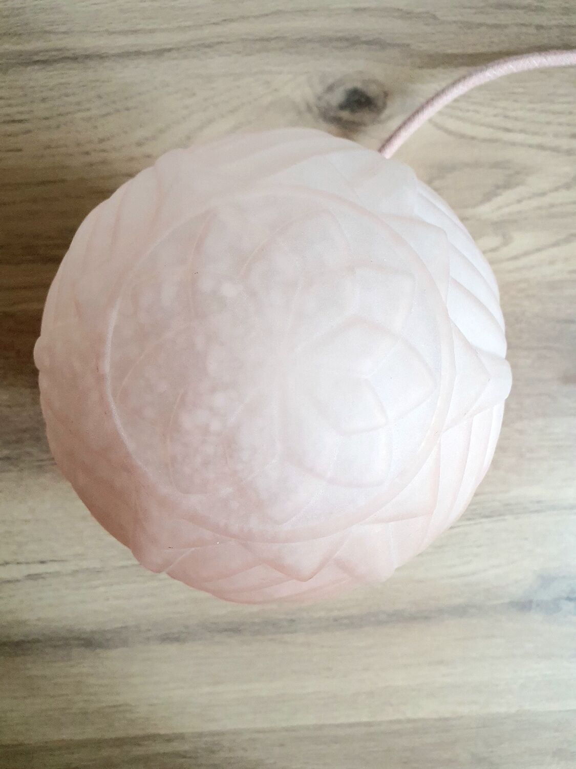 Pink art deco table lamp