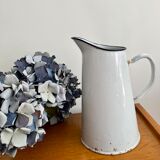 Antique enamelled broc vase