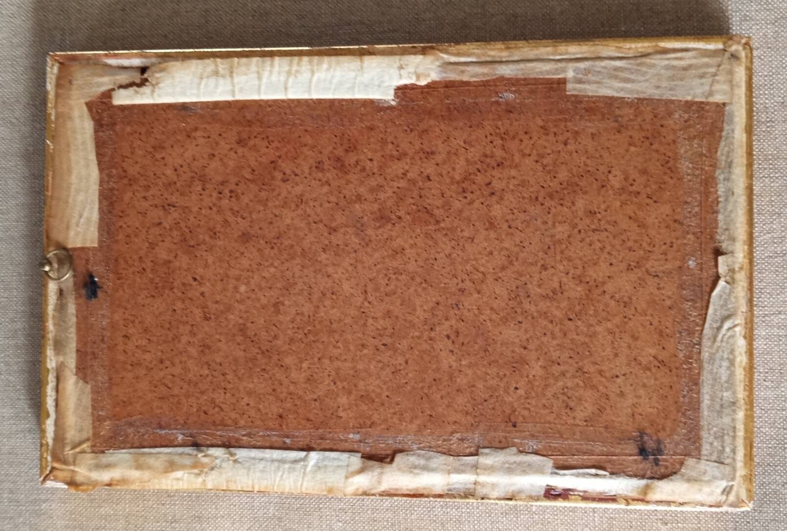 Painting with birds in an old golden frame