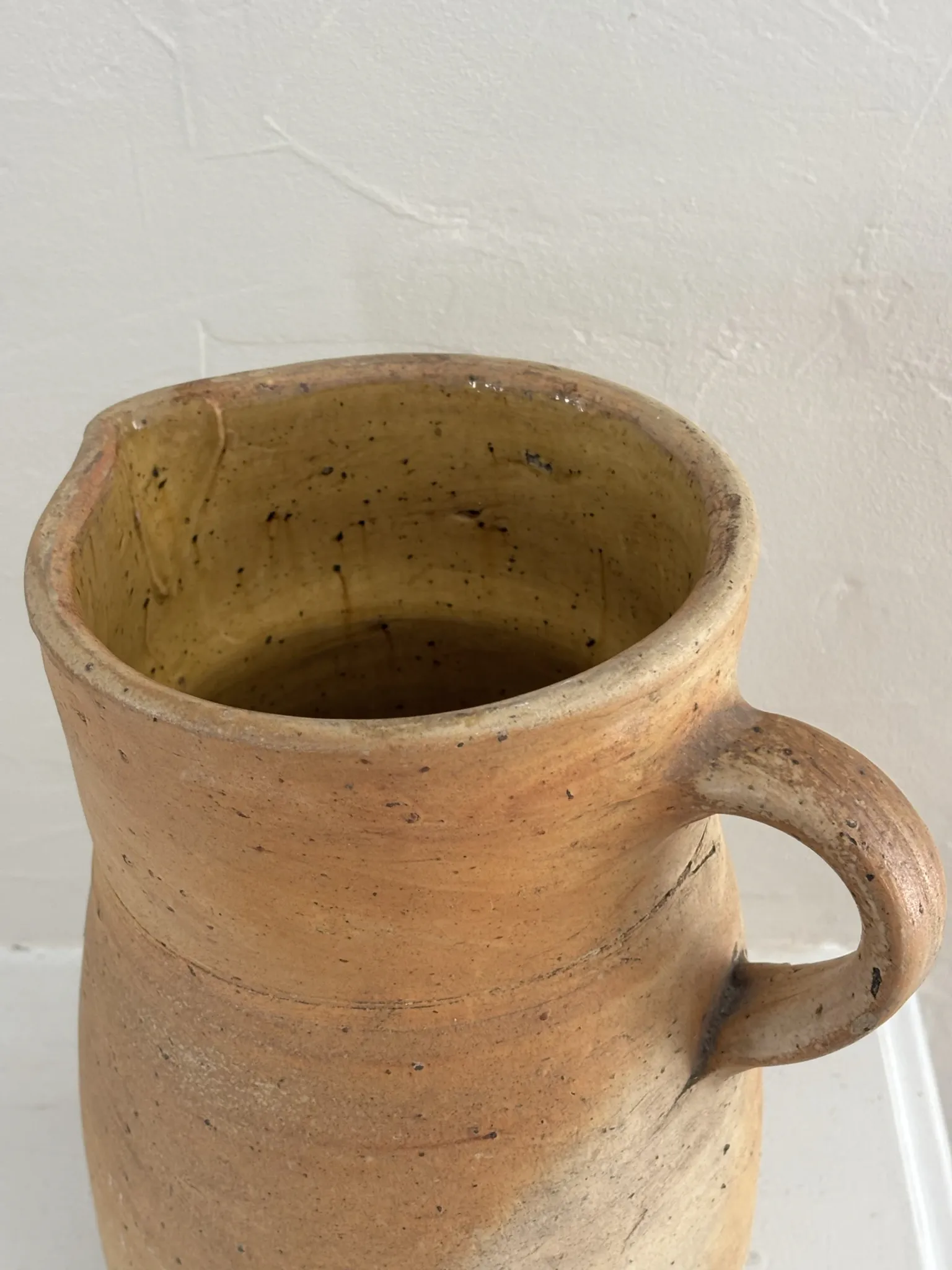 Old stoneware pitcher