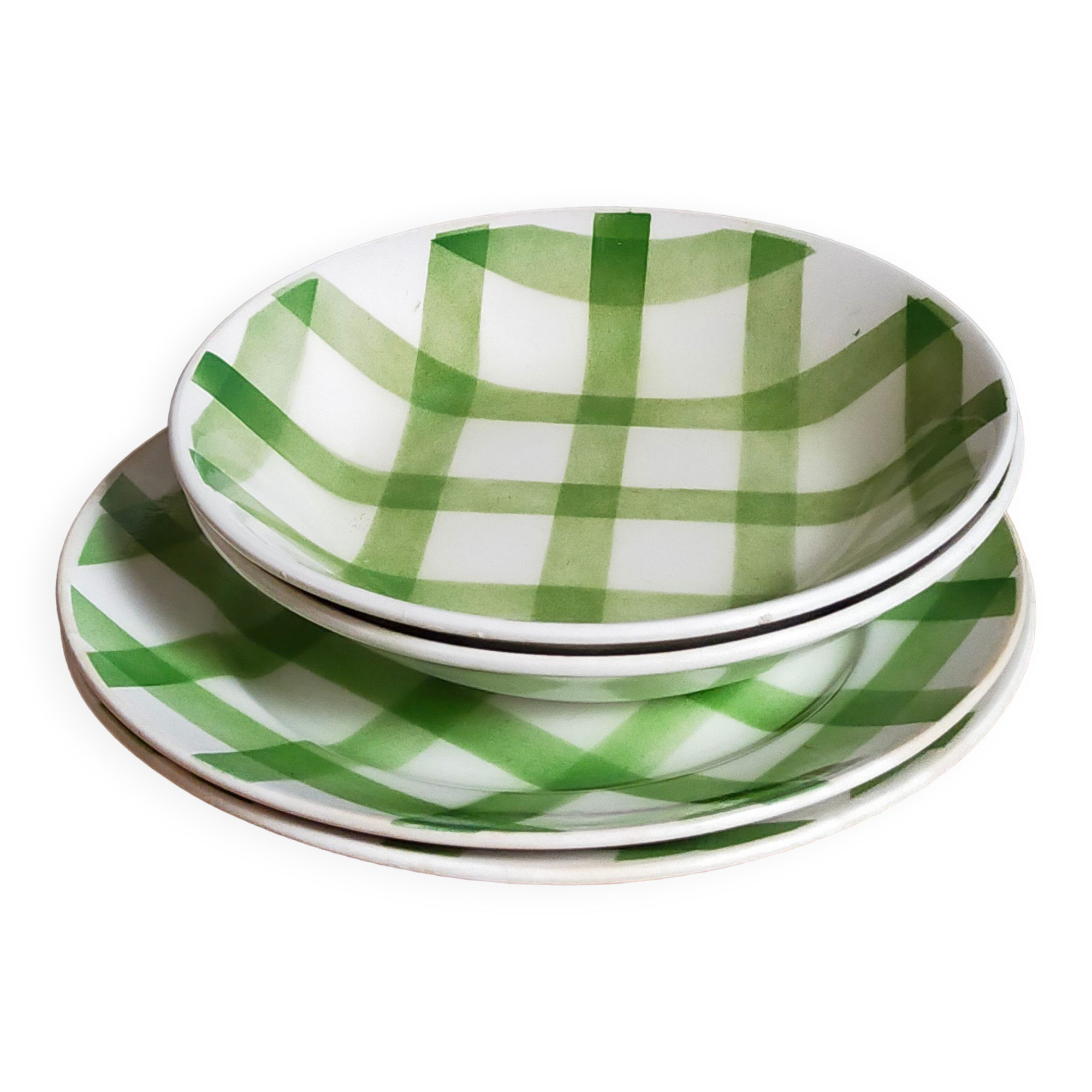 Set of plates Moulin des Loups vintage