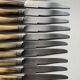 12 old large knives Horn handle Stainless steel blade