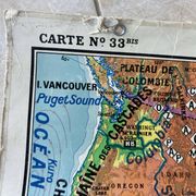 Old school map United States physical and political