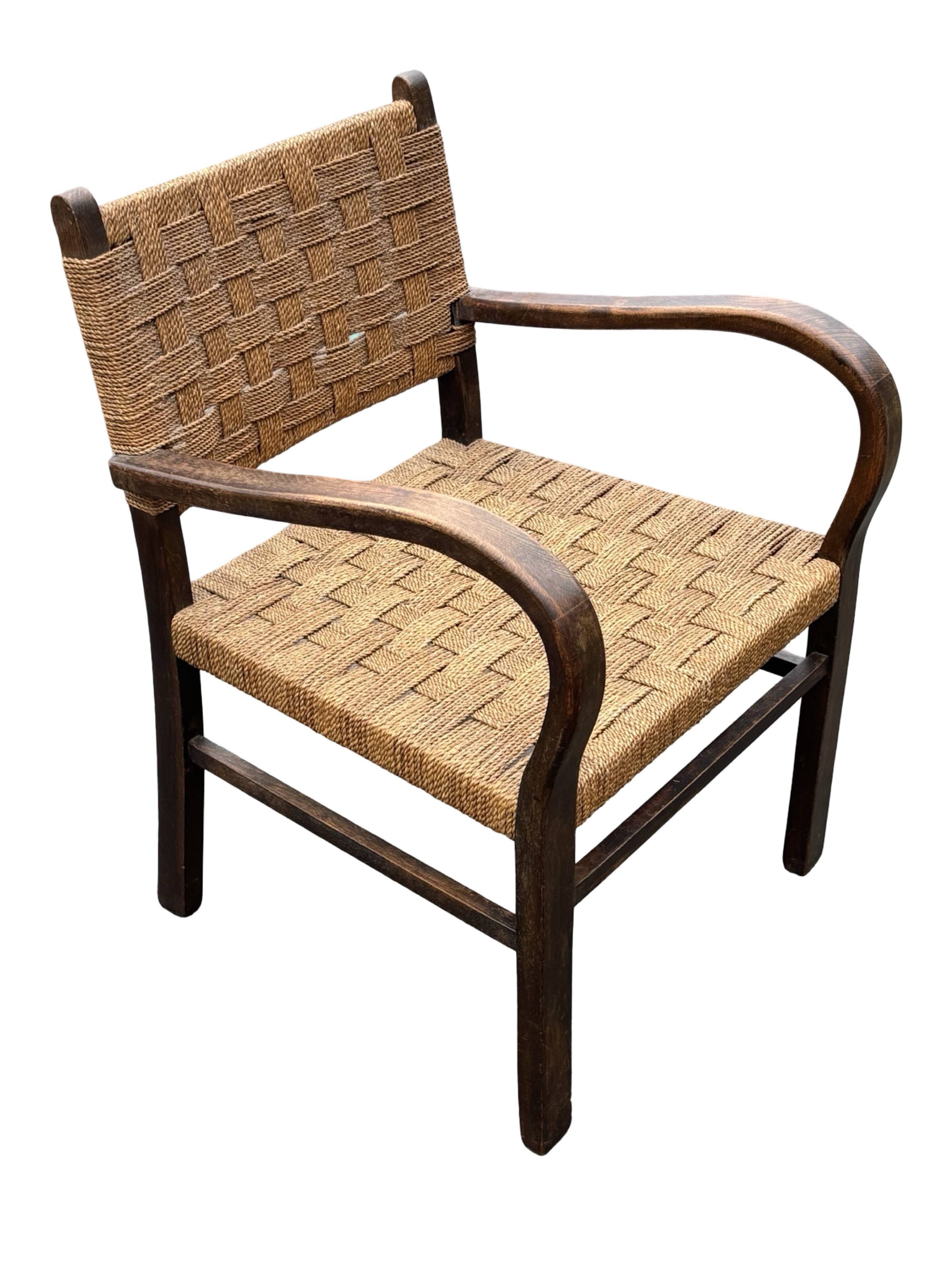 Bauhaus rope chair easy chair Erich Dieckmann style