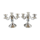 Pair of silver-plated candelabra, 20th century