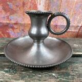 Manoir pewter hand candle holder with handle