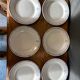6 plates in Sarreguemines porcelain anchor and knots