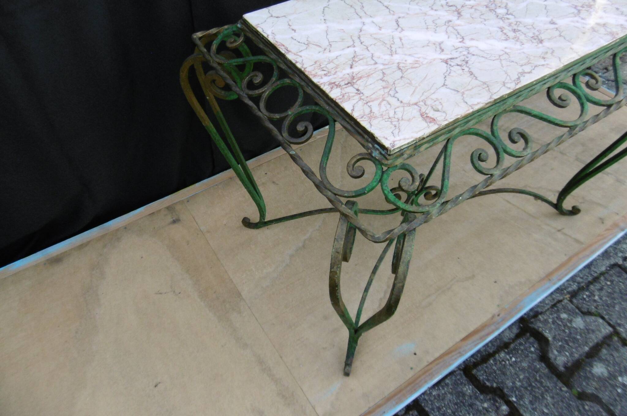 Coffee table with marble top