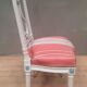 Chaise style Louis XVI laquée dossier lyre