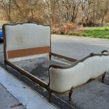 Louis XV style upholstered bed