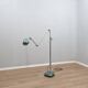 Lampe de sol industrielle ajustable des années 1960 vert martelé