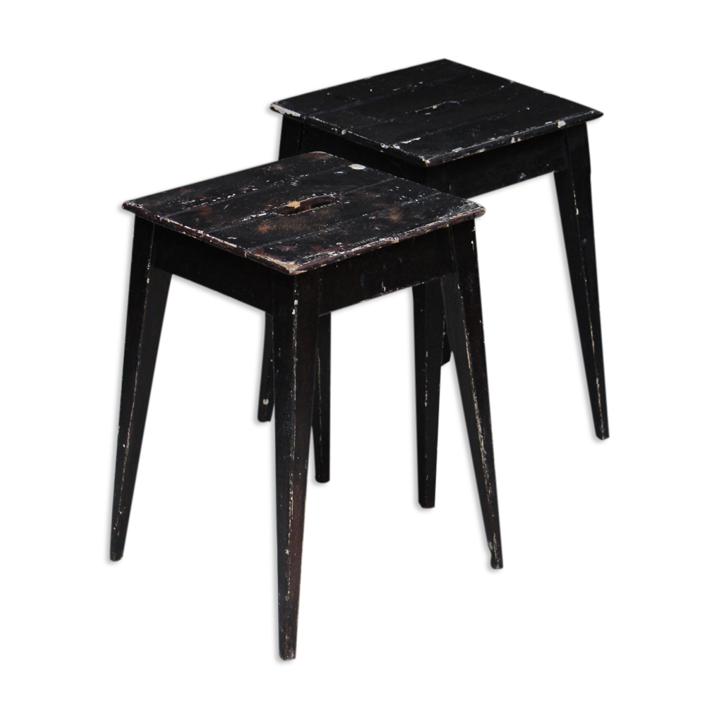 Pair of painter's studio stools France 1950