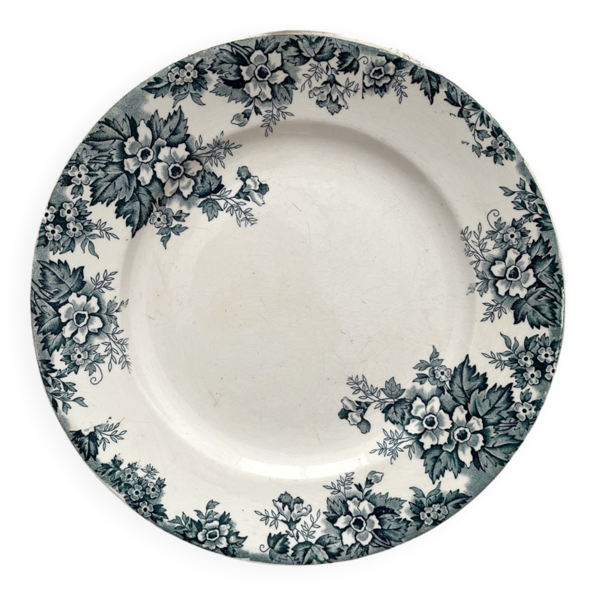 Round ironstone dish “Marie Louise” Saint Amand and Hamage