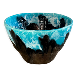 Salad bowl year 70 Vallauris electric blue