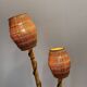 Louis Sognot rattan and wicker floor lamp, France, 1960s