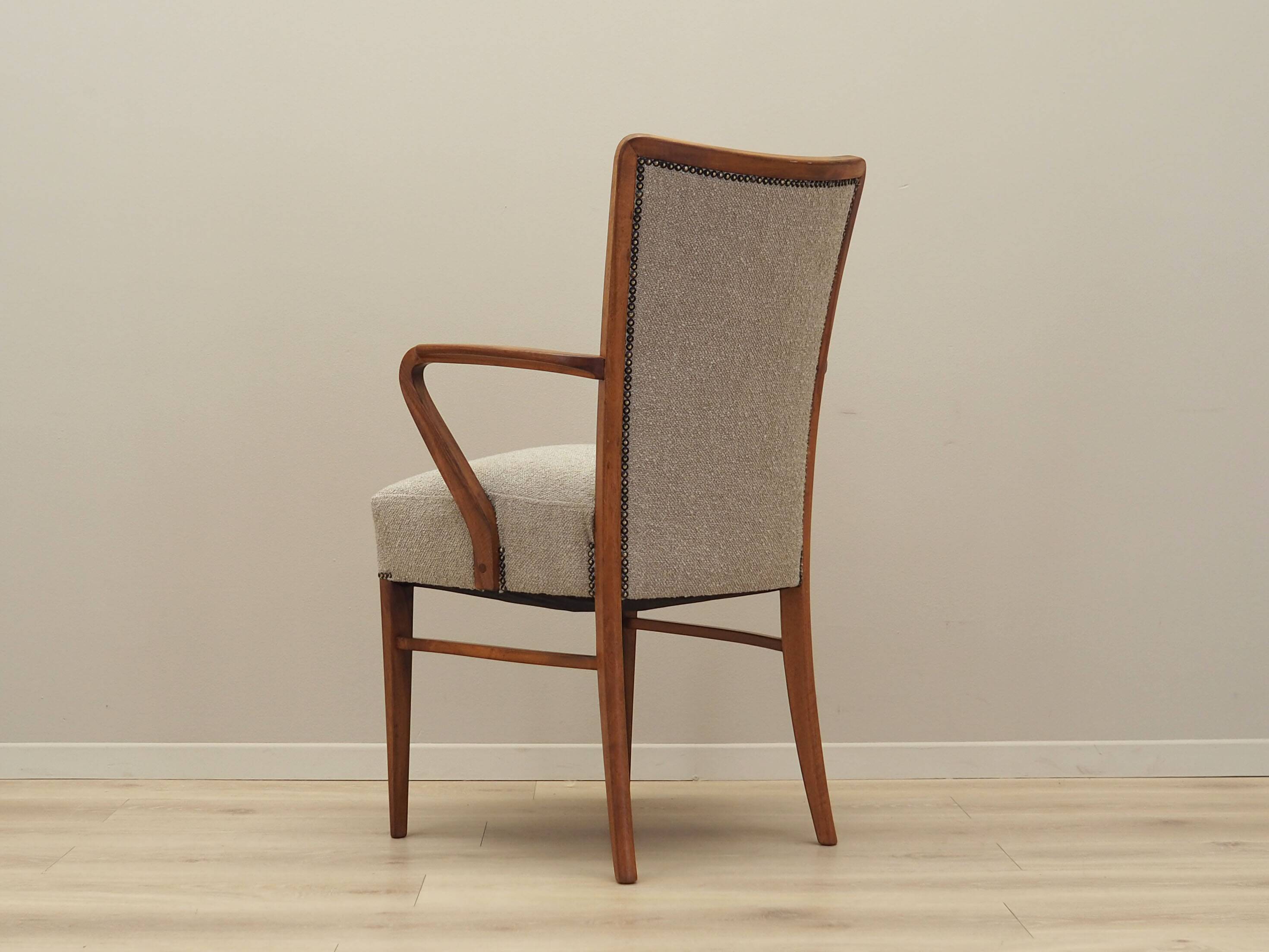 Walnut chair, Danish design, 1970s, production: Denmark