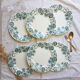 Lot de 6 assiettes plates Terre de Fer "Nénuphar" R&A Salins