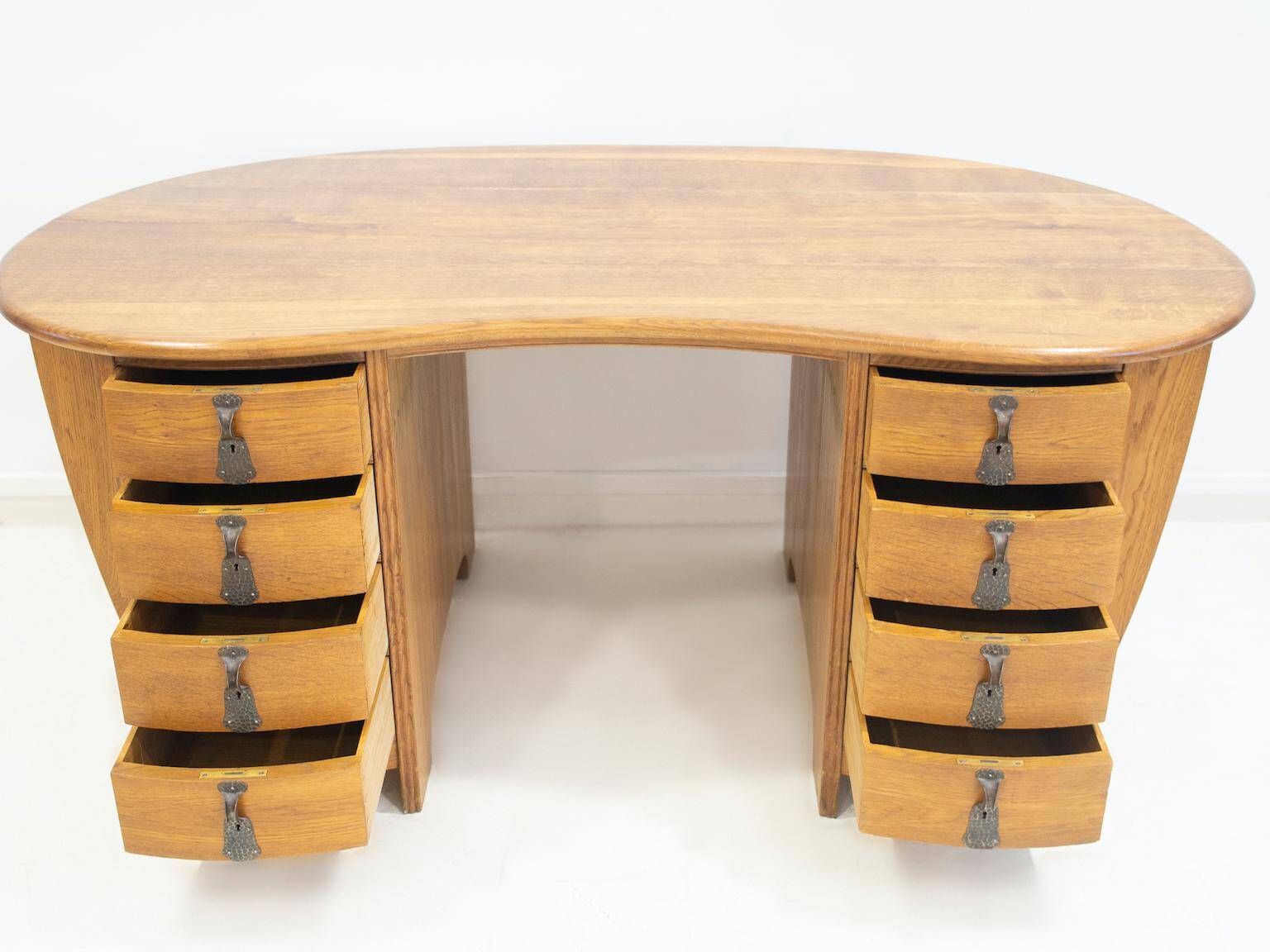 Bureau suédois de style Art Nouveau en chêne