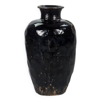 Vase ancien en céramique émaillée (vers 1850)