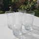 4 engraved orange glasses in the 1960s