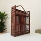 Vintage bamboo and rattan wall shelf from the 70s