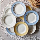 Set of 8 mismatched deep plates L'Amandinoise
