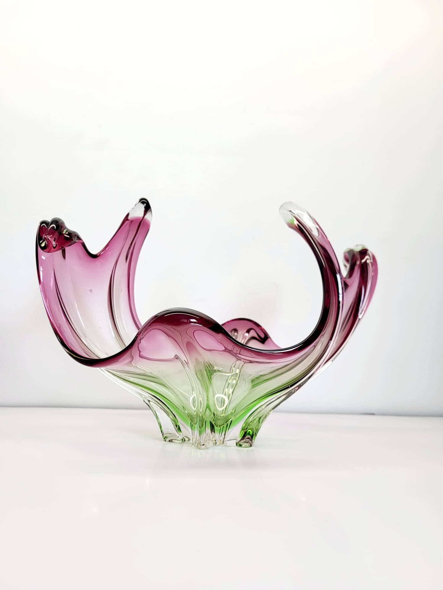 Murano vintage multicoloured bowl with organic design, Italy, 1960s