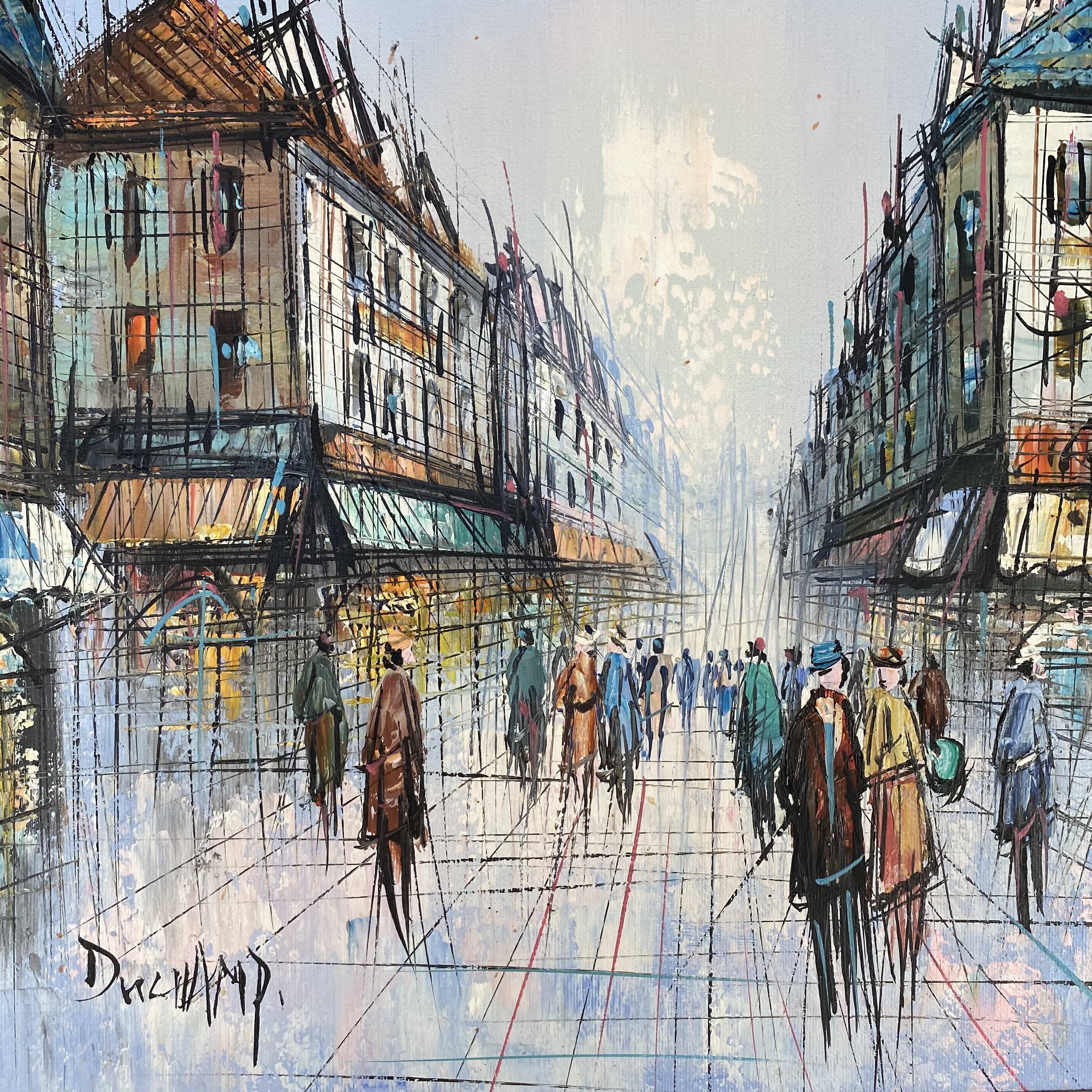Signed painting by Duchamp on a Parisian street.